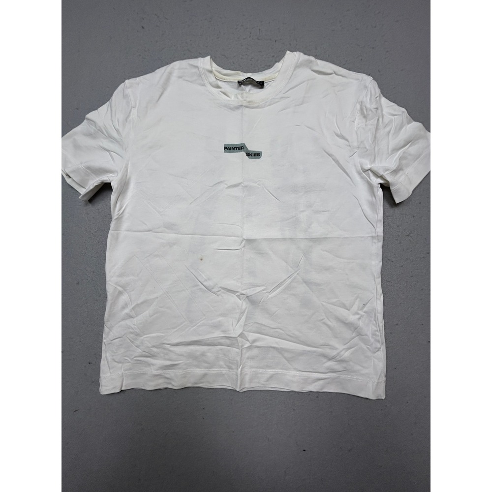 Zara T-Shirt Cotton White Small Mens